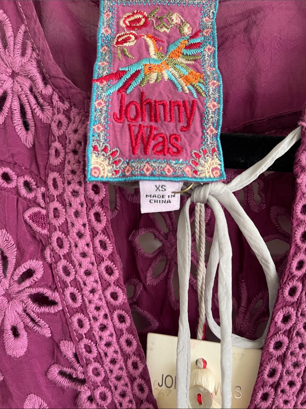 Johnny Was Raspberry Pink Embroidered Tunic - Picture 2 of 6